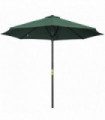 Patio Umbrella Green 180gsm Polyester Fabric 292 x 250H cm Outdoor Parasol Shade