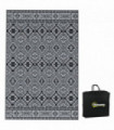 Outsunny Reversible Waterproof Outdoor Rug with Carry Bag, 182 x 274cm, Black