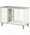 Grey Particle Board & Steel Dog Kennel