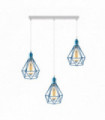 Pendant Light Metal Blue Vintage Lamp Shade Spray Painted Holder CE Certified