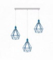 Metal Blue Pendant Industrial Ceiling Light Fitting, Metal Open Style