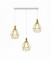 Pendant Light Yellow Metal Open Style Vintage Lamp Shade E27 CE Certified