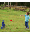 Metal Tin Can Alley Game 10 Metal Tins & 3 Bean Bags - Indoor Outdoor Games