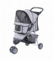 Pet Stroller Grey 75L x 45W x 97H cm Steel Frame Cationic Oxford Cloth
