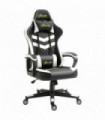 Gaming Chair Racing Black PVC Leather Lumbar Headrest Office Desk 121-129H