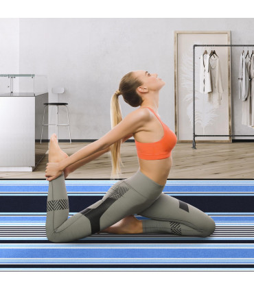 Acrylic Blue Stripe 260X220cm Folding Picnic Blanket Waterproof & Sandproof