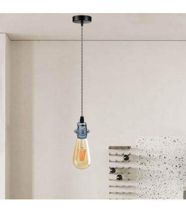 Pendant Light Holder 2Pack Vintage Industrial Chrome E27 UK Holder Home Lighting