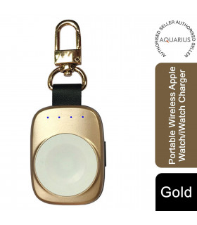 Wireless Watch Charger Gold Portable 400mAh Keychain Design 11x4.1x1.4cm ABS