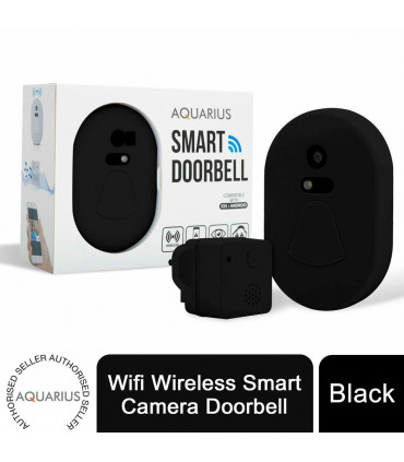 Aquarius Wifi Wireless Smart Camera Doorbell[Black]