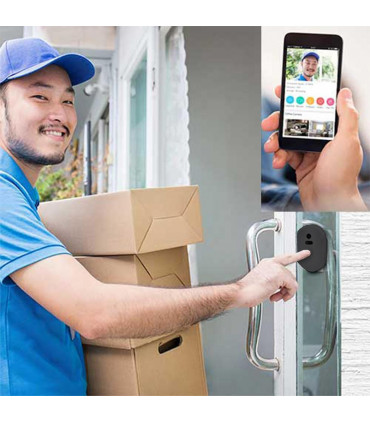 Aquarius Wifi Wireless Smart Camera Doorbell[Black]