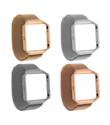 Metal Mesh Gold Aquarius Fitbit Blaze Metal Mesh Comfortable Straps with Frame