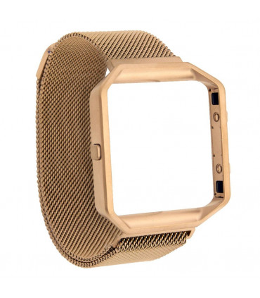 Metal Mesh Gold Aquarius Fitbit Blaze Metal Mesh Comfortable Straps with Frame