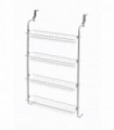 Hanging Rack Silver Wire Mesh Shelves 4 Tier Over Door 14 x 59 x 104 cm