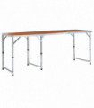 Foldable Camping Table Aluminium 180x60 cm