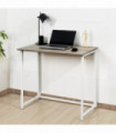 Folding Table White Powder Coating Industrial Style Multi-Purpose Desk 82x75cm