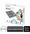Gymcline Body Analysis Scale w/ BMI Report & Calorie Intake Guide, Space Grey