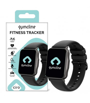 Gymcline Ciro Fitness Tracker w/ 25 Sports Modes & IP68 Water Protection, Black