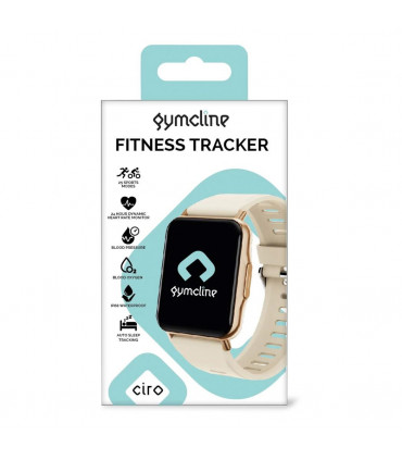 Gymcline Ciro Fitness Tracker w/ 25 Sports Modes & IP68 Water Protection, Cream