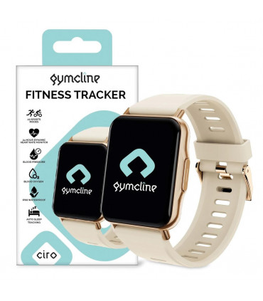 Gymcline Ciro Fitness Tracker w/ 25 Sports Modes & IP68 Water Protection, Cream