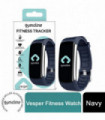 Gymcline Vesper Fitness Tracker with Body Temperature Monitoring, Navy