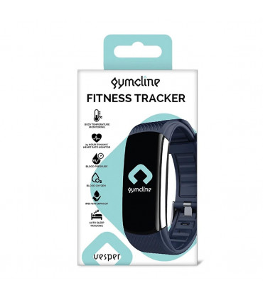 Gymcline Vesper Fitness Tracker with Body Temperature Monitoring, Navy