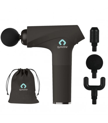 Gymcline Massage Gun Compact Size with 1500mAh Battery & 3 Speed Modes, Grey