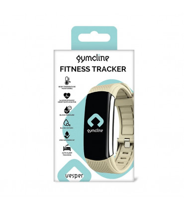 Gymcline Vesper Fitness Tracker with Body Temperature Monitoring, Cream
