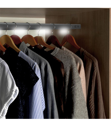 Lighting Bar With Motion Heat Sensor Aluminum 10 LED's 76cm White