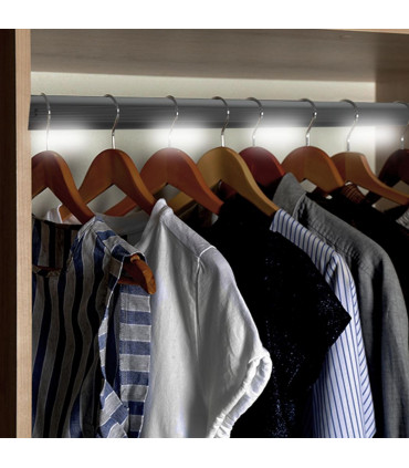 Lighting Bar With Motion Heat Sensor Aluminum 10 LED's 76cm White