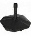 Outdoor Umbrella Stand Holder Black PE Concrete 45.5L x 45.5W x 33Hcm