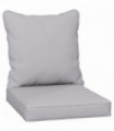 Outdoor Back and Seat Cushion Light Grey Polyester 62L x 62W x 12Hcm