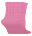 KIDS Solid Colour Cotton Socks (12-3 UK / Pink)