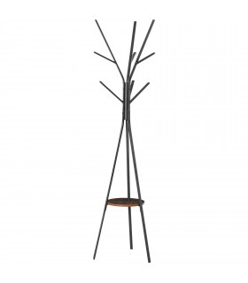 Coat Rack Metal Brown 180cm Free Standing Coat Rack Shelf Holder Hat Hanger