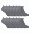 Cihat 12 Pack Cotton Trainer Socks (6-11 / Grey)