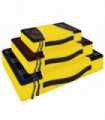 3 Piece Packing Cubes Set Suitcase Travel Organiser Essentials - Yellow