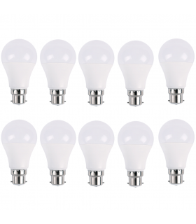 LED Light Bulbs 10 Pack 18W B22 Screw Cool White 6000K Non Dimmable Lights