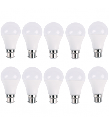LED Light Bulbs 10 Pack 18W B22 Screw Cool White 6000K Non Dimmable Lights