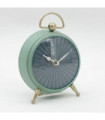 Table Clock White 19cm Multi Hand Finished Unique Design AA Battery