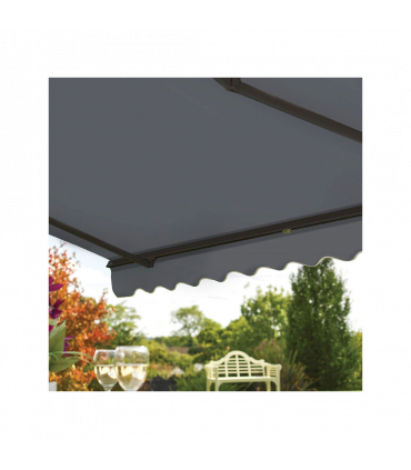 Awnings 280gm polyester fabric Charcoal 350 x 250 3.5m Grosvenor Awning