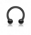 316L Surgical Steel Anodised Horseshoe CBB with Ball
