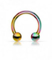 316L Surgical Steel Anodised Horseshoe CBB with Ball