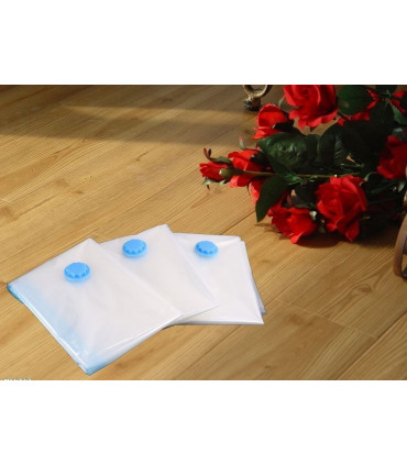 Vacuum Storage Bags 4pc Medium Travel Reusable 50 x 70cm Odor-Free