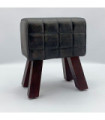 50CM LEATHER FOOTSTOOL