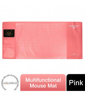 Mouse Mat AQ Multifunctional & Eco-friendly Office Desk PVC+DS Material, Pink