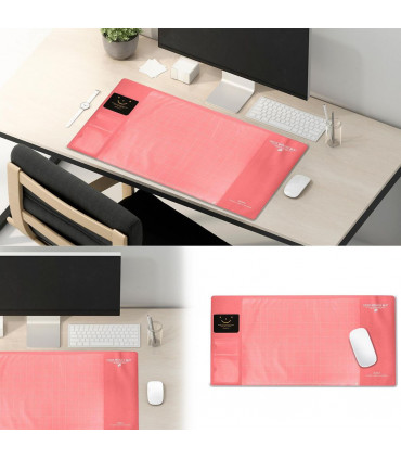 Mouse Mat AQ Multifunctional & Eco-friendly Office Desk PVC+DS Material, Pink