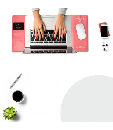 Mouse Mat AQ Multifunctional & Eco-friendly Office Desk PVC+DS Material, Pink