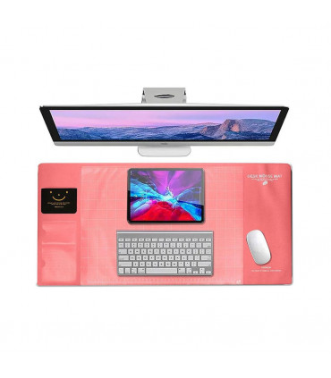 Mouse Mat AQ Multifunctional & Eco-friendly Office Desk PVC+DS Material, Pink