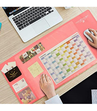 Mouse Mat AQ Multifunctional & Eco-friendly Office Desk PVC+DS Material, Pink