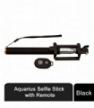 Aquarius Bluetooth Selfie Stick with Wireless Trigger, Lightweight, Black