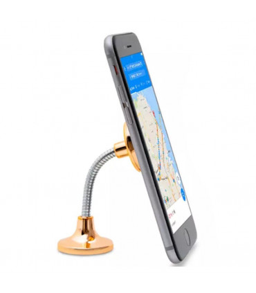 Car Spring Magnetic Holder- Rose Gold 360° rotation 3M adhesive ABS magnet metal